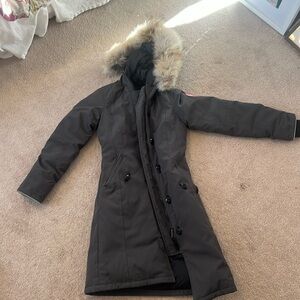 gray canada goose jacket size 10-12
